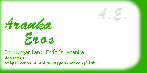 aranka eros business card